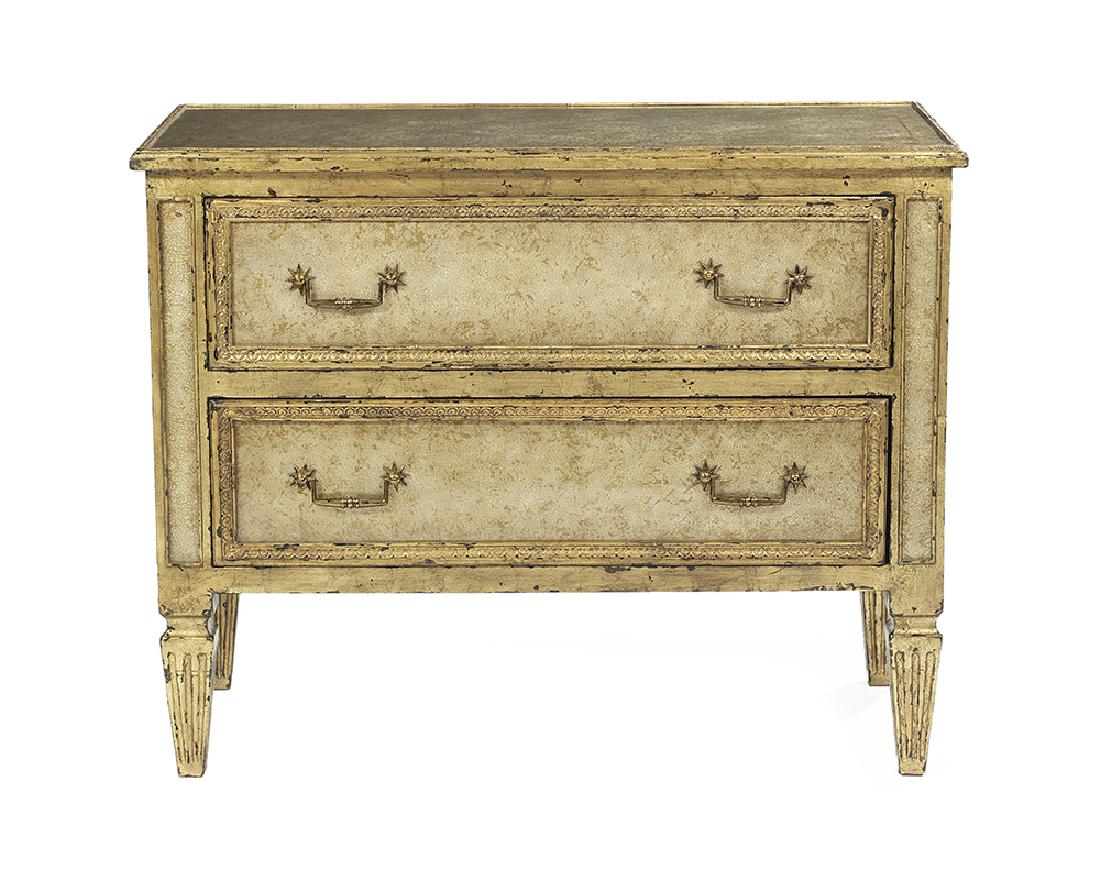 Italian Parcel-Gilt and Eglomise Commode (1 of 2)