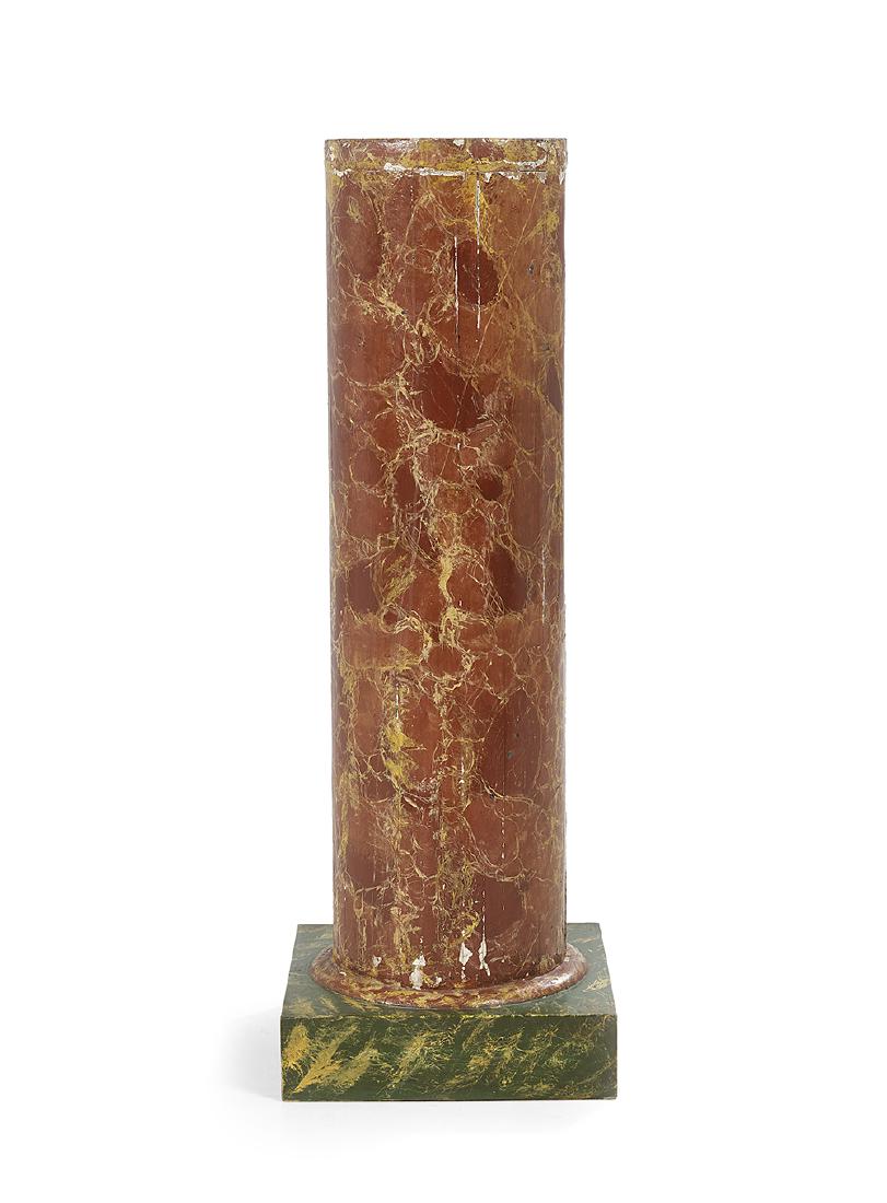 Continental Faux-Marbre-Painted Pedestal (1 of 1)