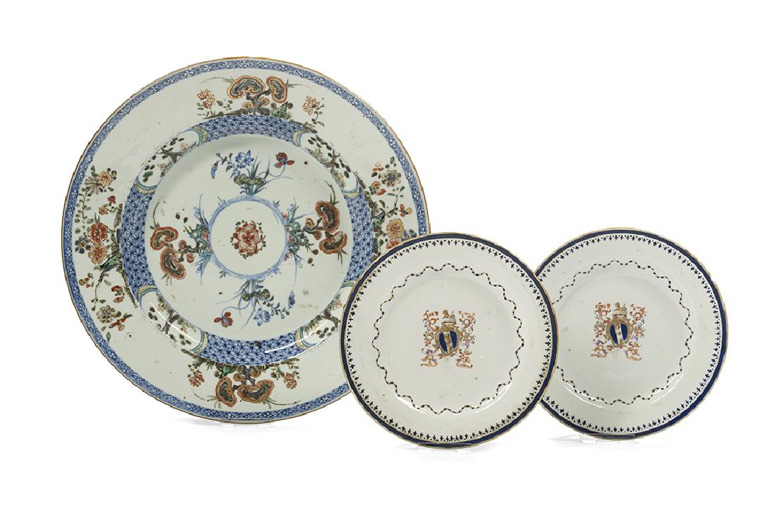 Group of Three Chinese Export Porcelain Plates (1 of 1)