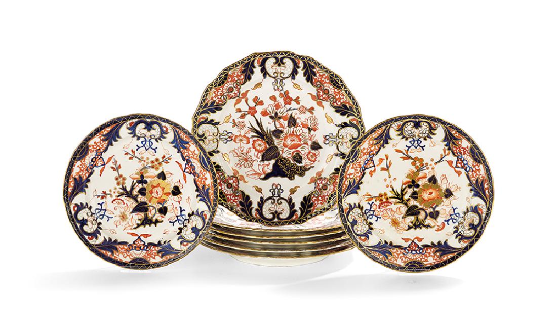 Collection of Eight Derby Imari Plates (1 of 2)