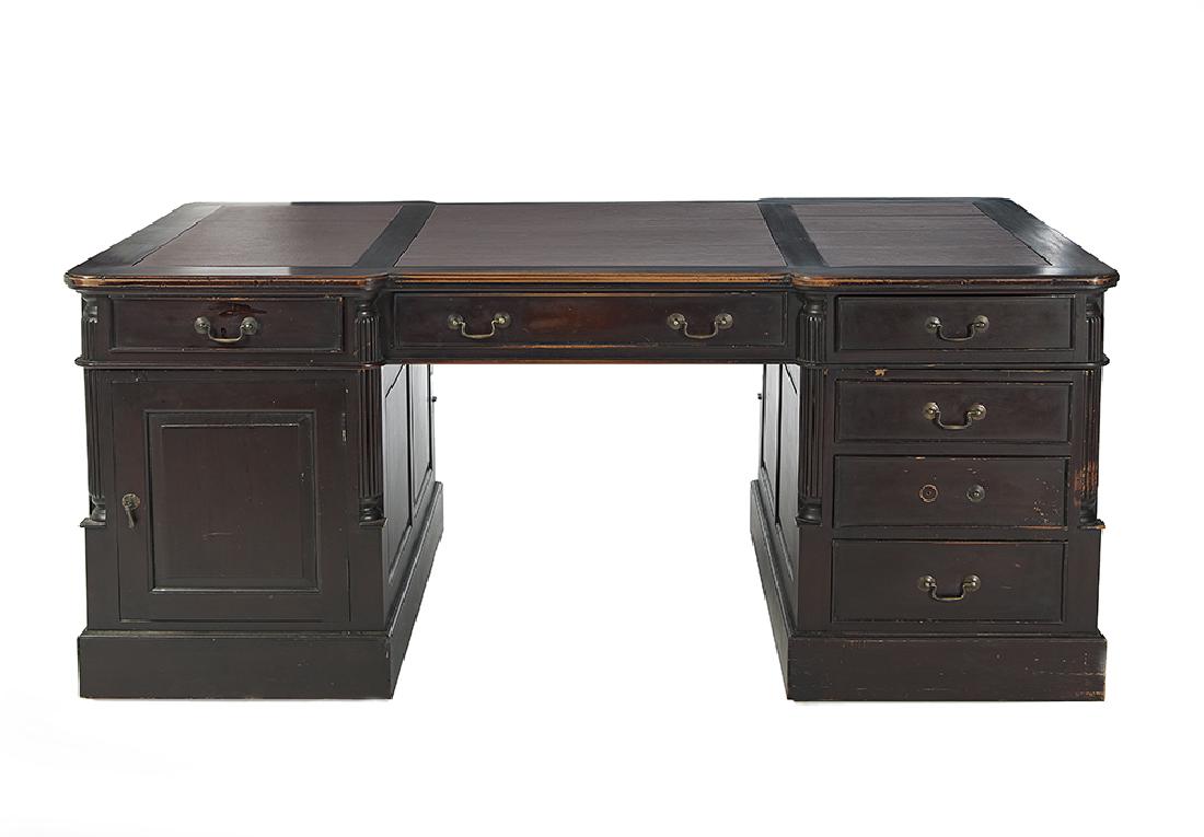 George III-Style Mahogany Partner's Desk (1 of 1)