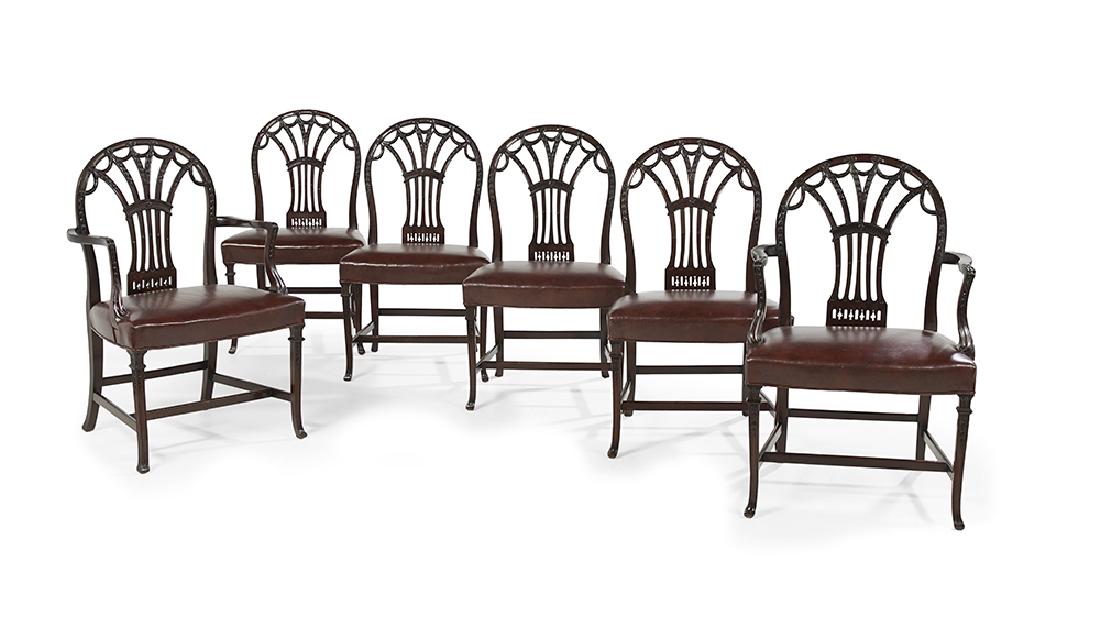 Six George III-Style Mahogany Dining Chairs (1 of 2)