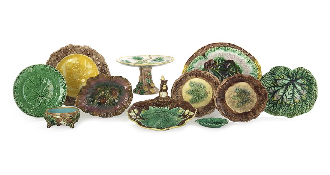 Collection of Ten Pieces of Majolica (1 of 3)