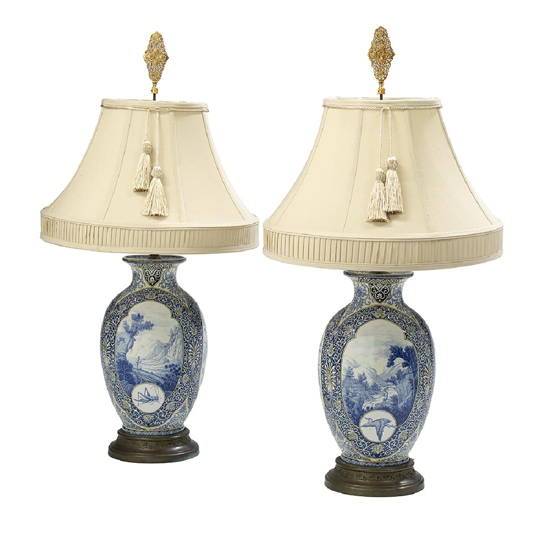 Pair of Transfer-Printed Aesthetic Vases (1 of 1)