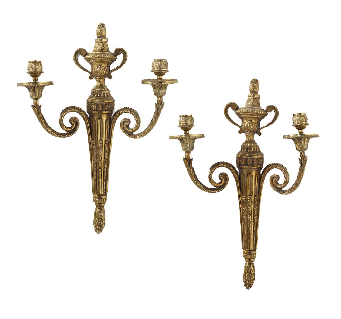 Pair of French Gilt-Bronze Sconces (1 of 1)