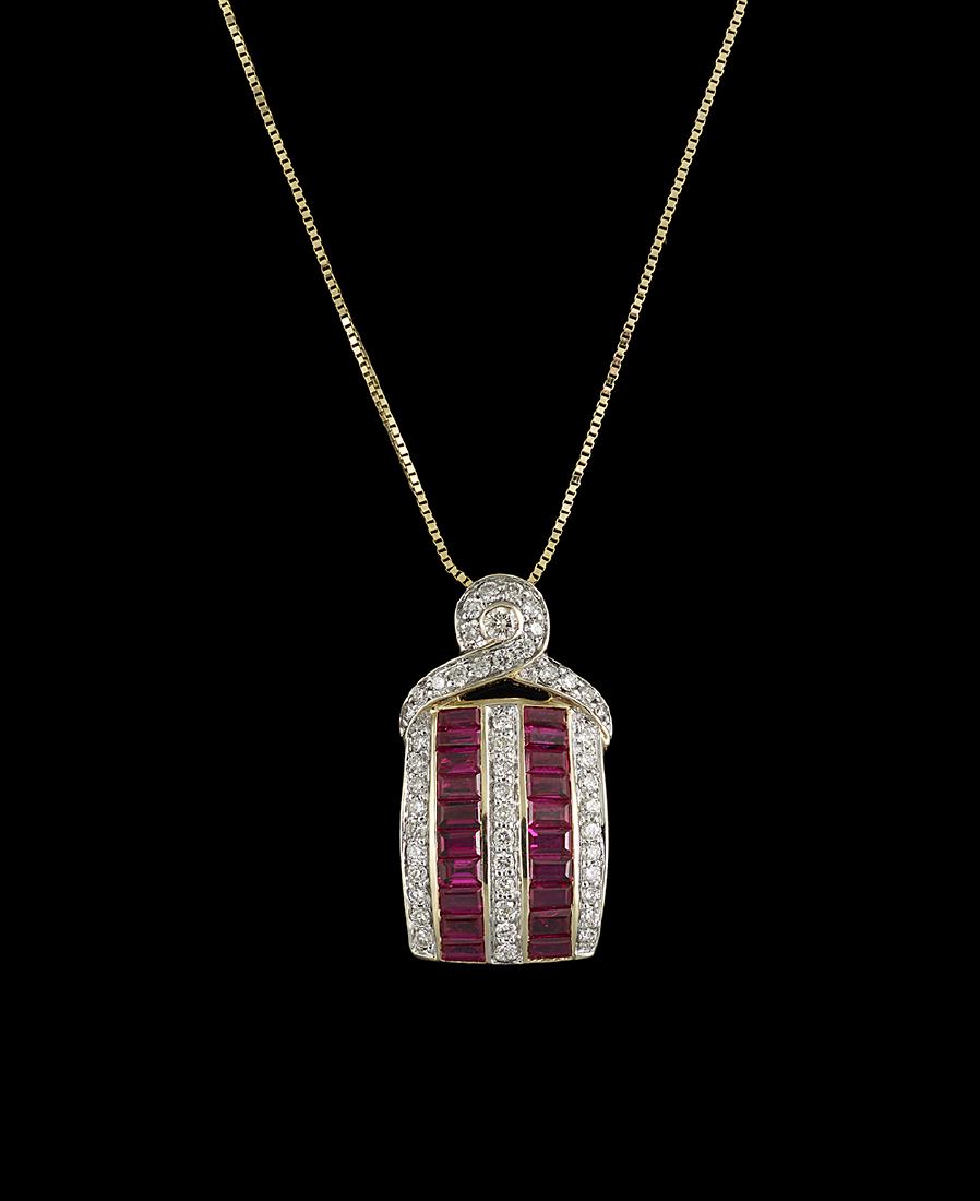 Ruby and Diamond Pendant (1 of 1)