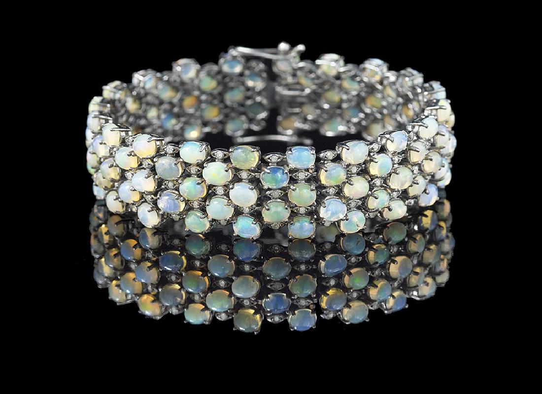 Opal and Diamond Bracelet (1 of 2)