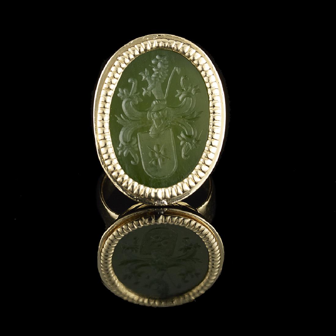 Gentleman's Jade Seal Ring (1 of 1)
