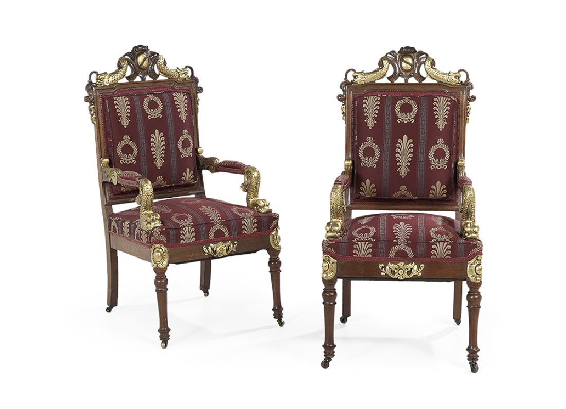 Pair of Louis-Philippe Parcel-Gilt Fauteuils (1 of 3)