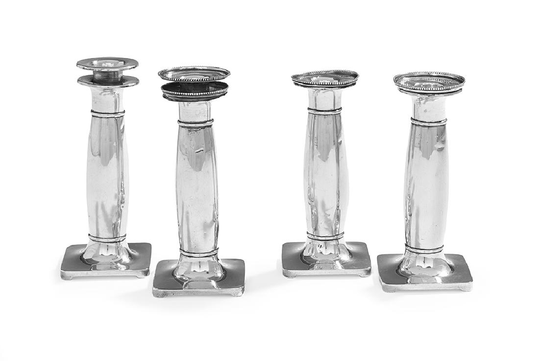 Set of Four Sterling Silver Columnar Candlesticks (1 of 1)