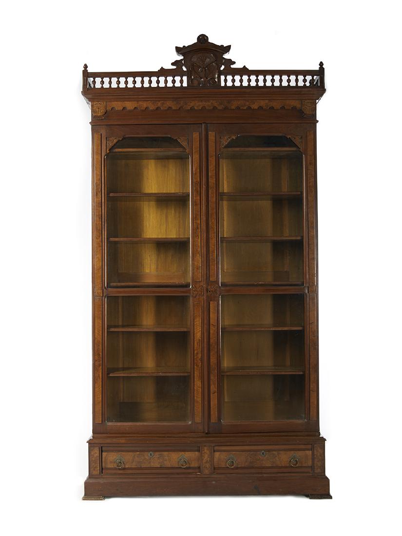 American Aesthetic Movement Walnut Bookcase (1 of 1)
