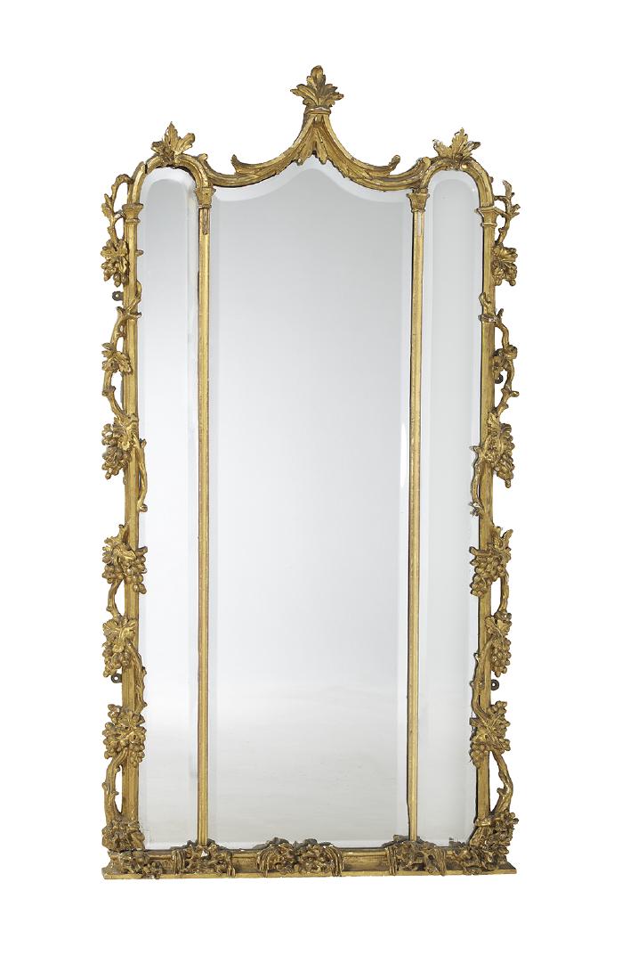 French Belle Epoque Giltwood Three-Part Mirror (1 of 1)