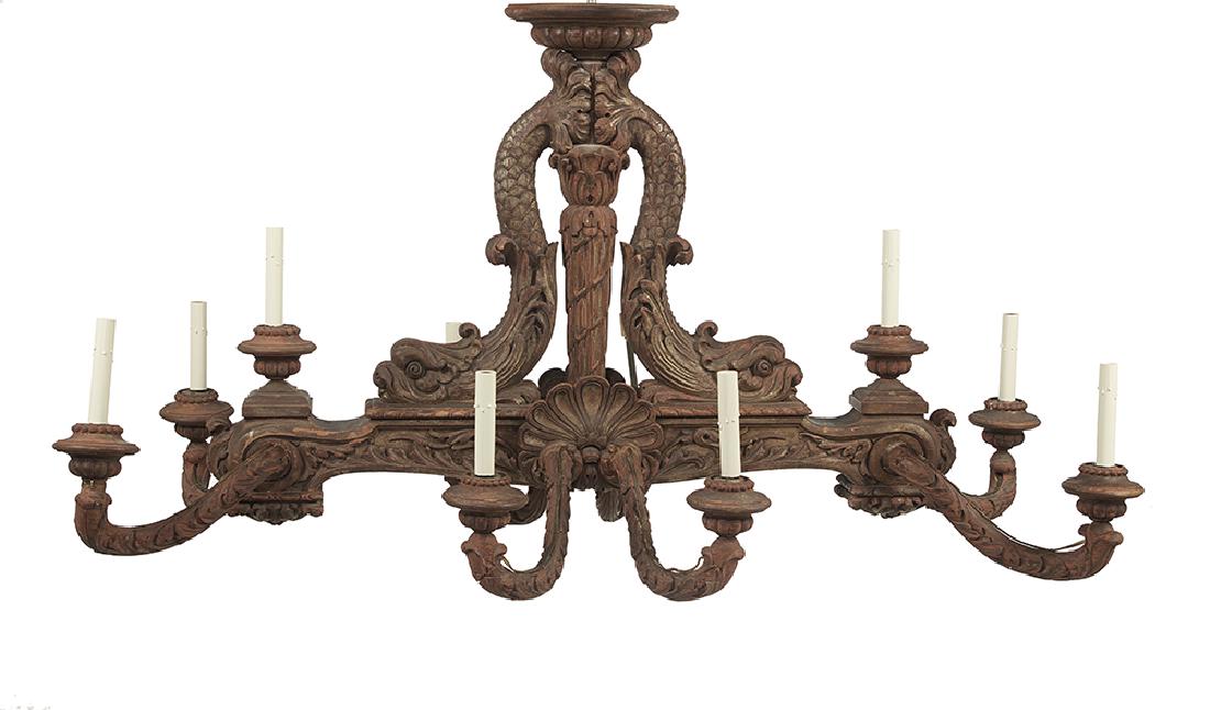 Unusual Red-Painted Billiard Table Light (1 of 1)