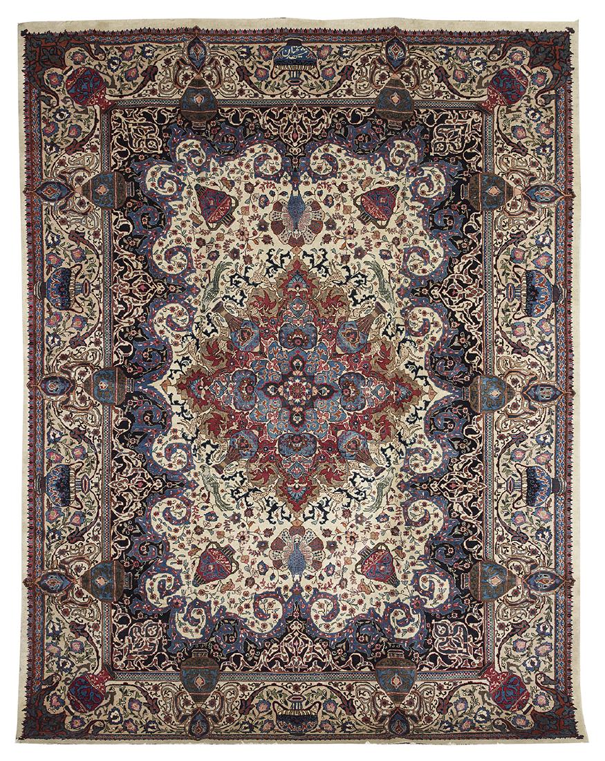 Semi-Antique Pictorial Tabriz Carpet (1 of 1)