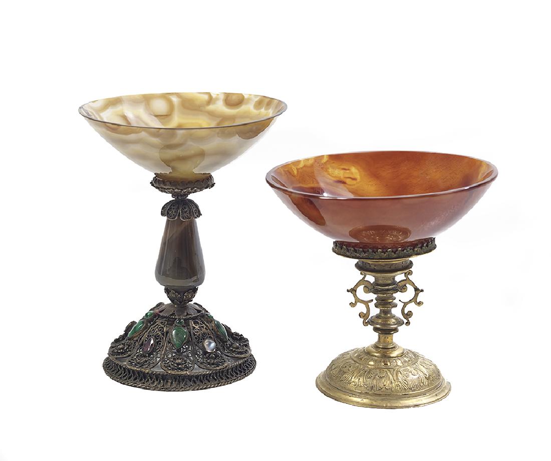 Two Stone and Metal Libation Cups (1 of 1)