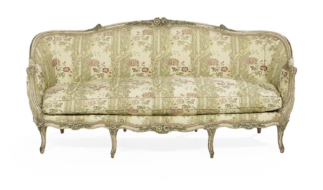 Louis XV-Style Polychrome Sofa (1 of 2)