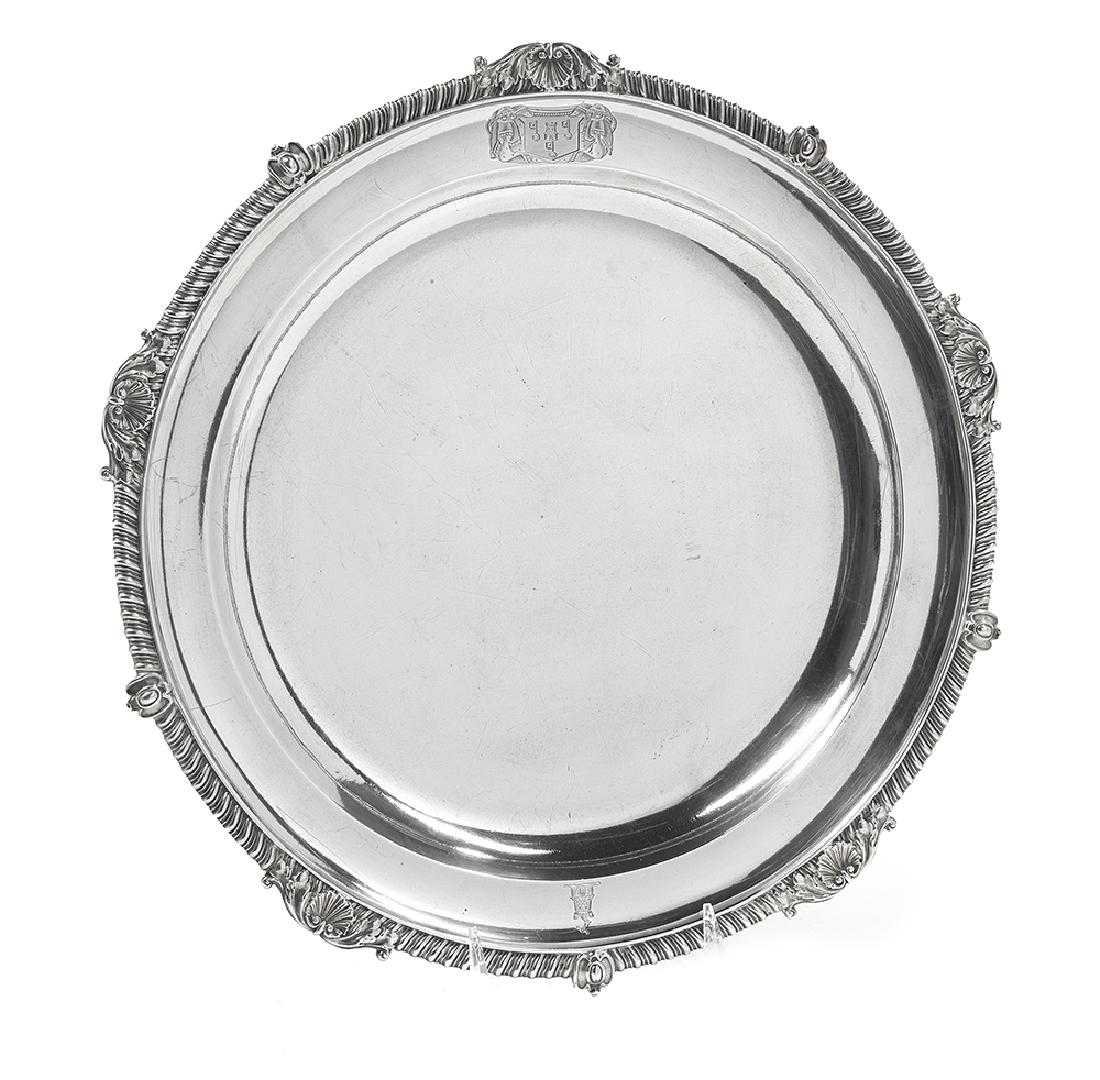 Late George III Sterling Silver Meat Dish (1 of 3)