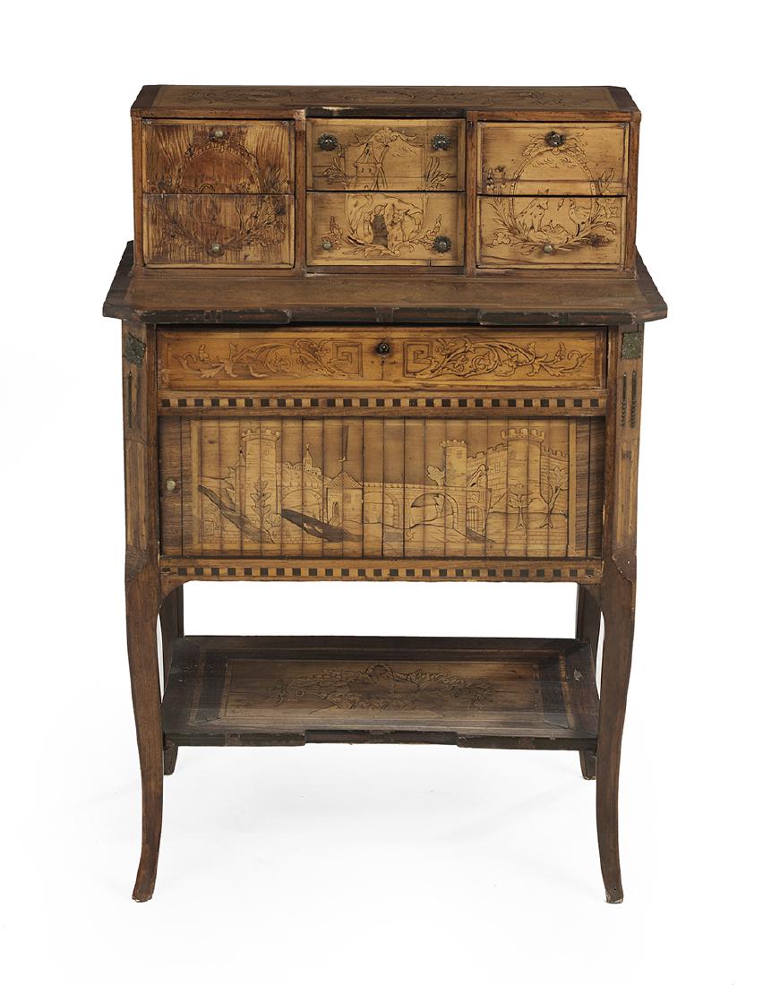 Italian Fruitwood and Exotic Woods Secretary (1 of 4)