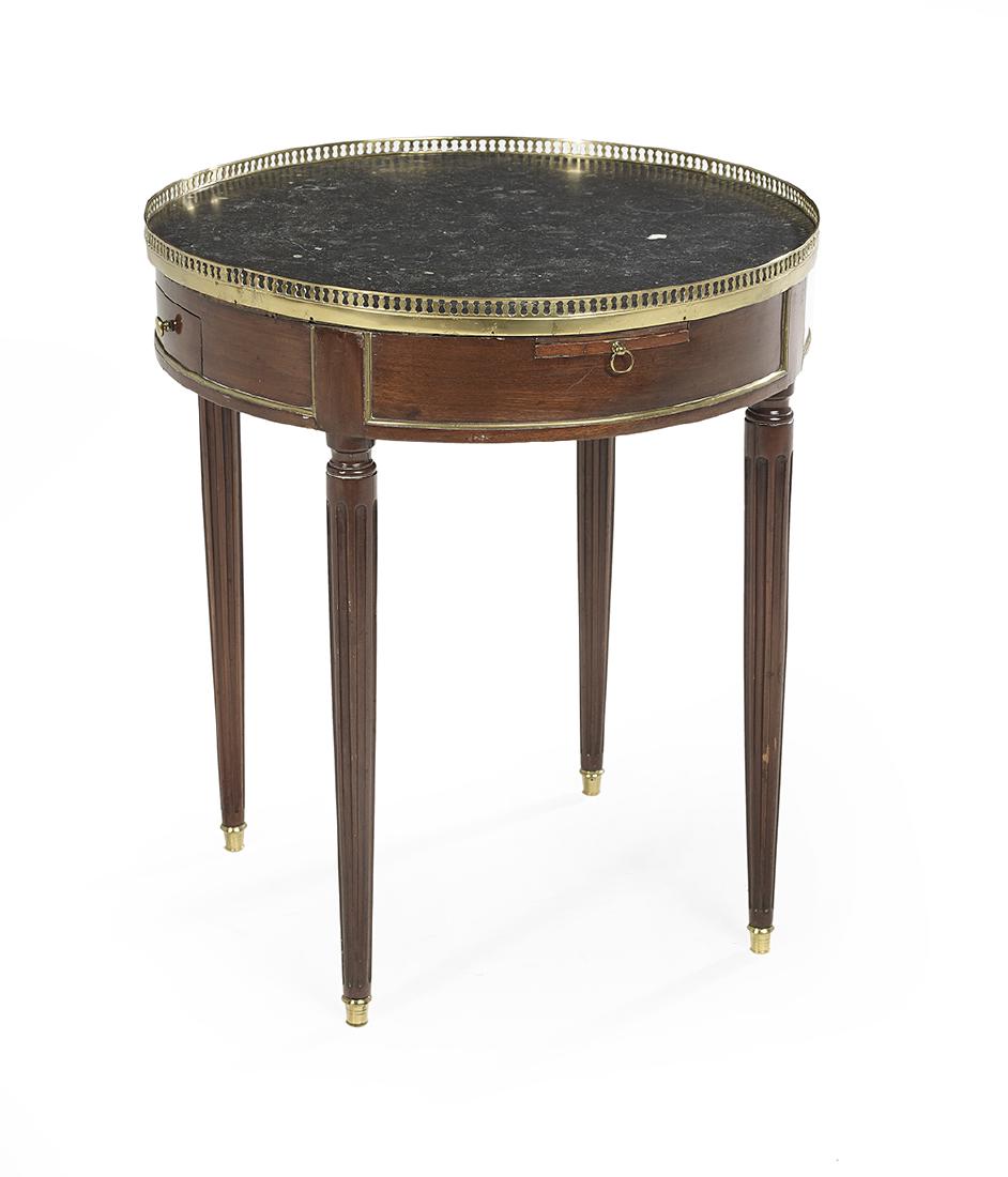 Louis XVI-Style Marble-Top Bouillotte Table (1 of 2)