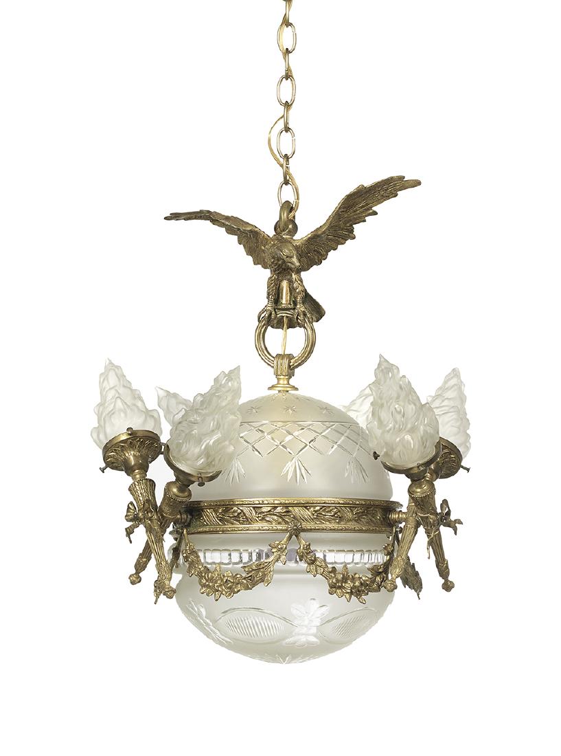 Beaux-Arts Bronze and Crystal Chandelier (1 of 1)
