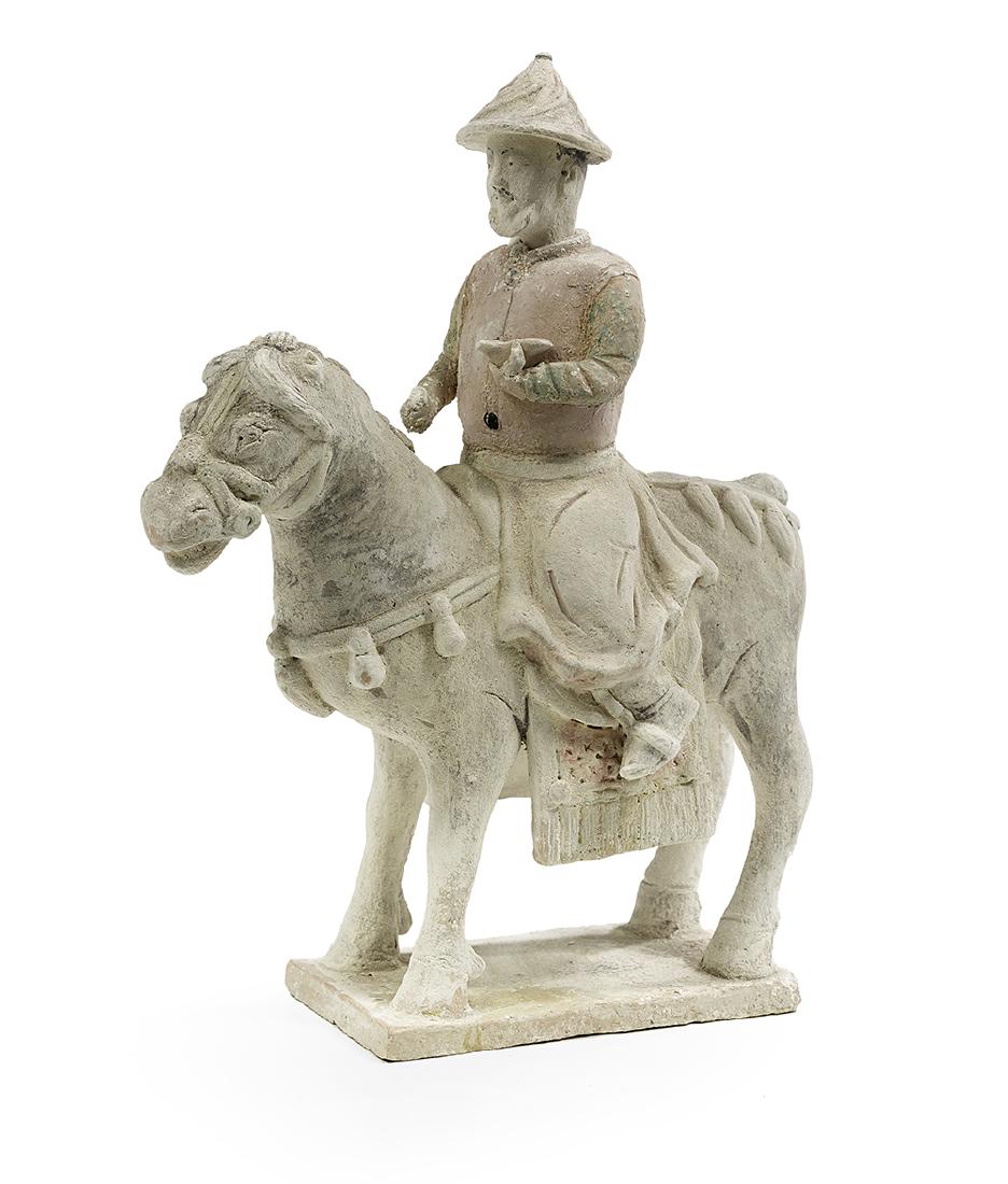 Rare Yuan Dynasty Ceramic Equestrian Figure (1 of 2)