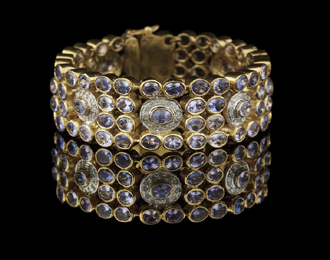Tanzanite and Diamond Bracelet (1 of 1)