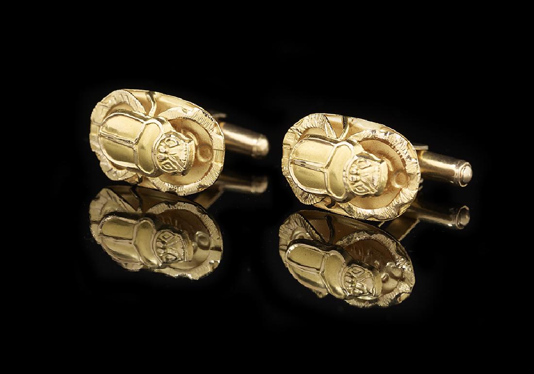 Gentleman's Scarab Cufflinks (1 of 1)