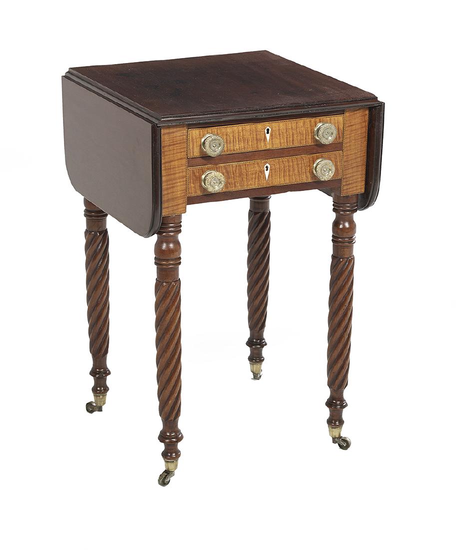 American Classical Line-Inlaid Work Table (1 of 2)