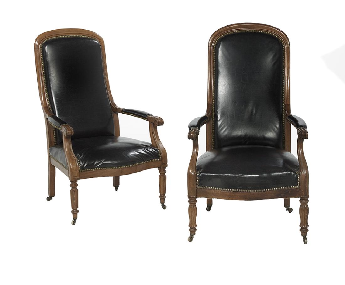 Near Pair of William IV Mahogany Library Chairs (1 of 1)