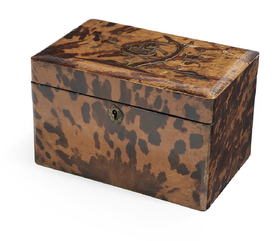 Japanese Export Tortoiseshell Tea Caddy (1 of 2)
