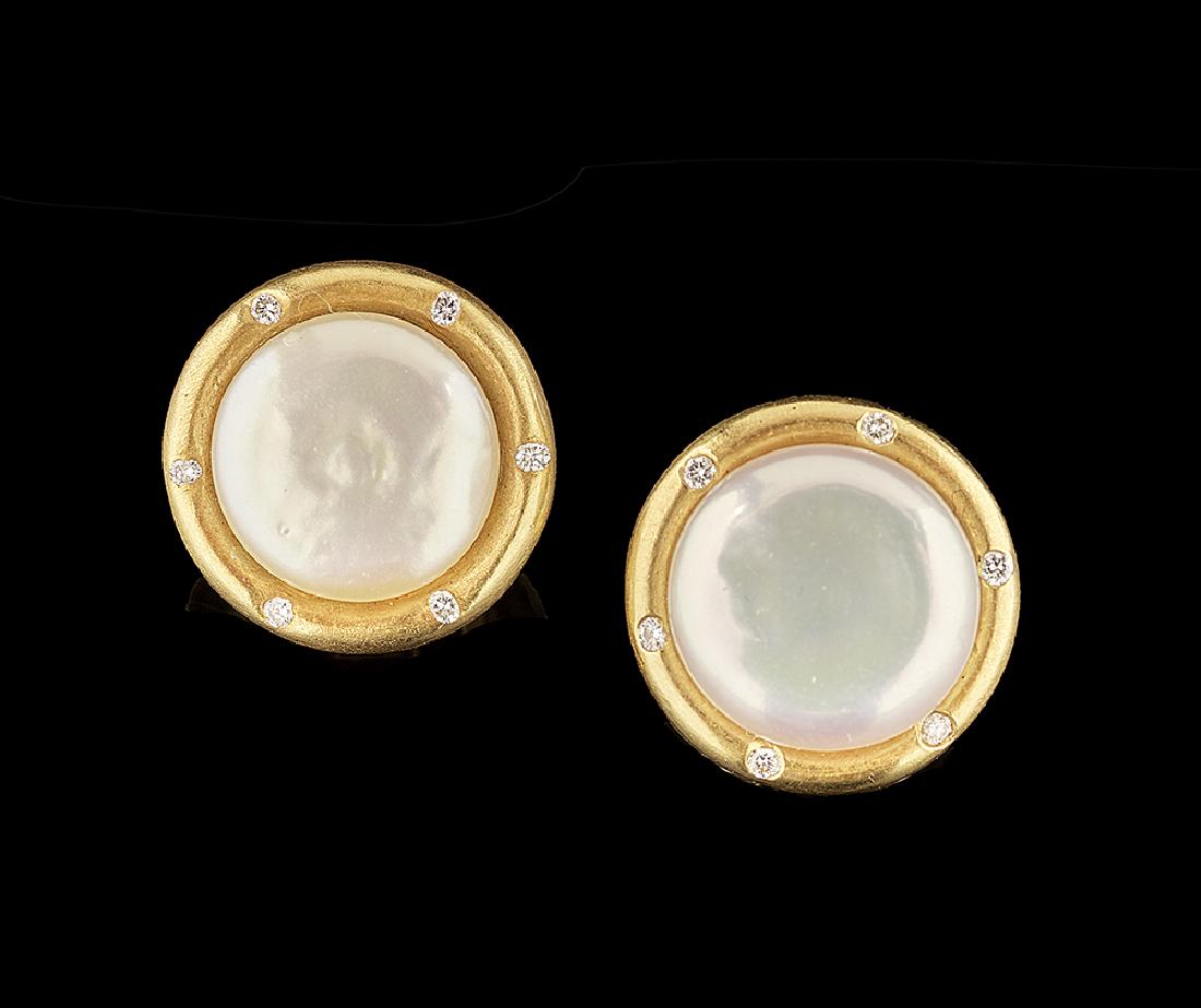 Pearl and Diamond Earrings (1 of 1)