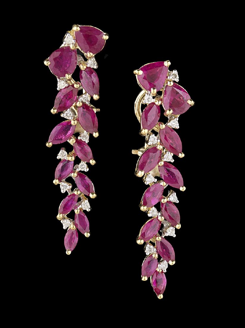 Ruby and Diamond Earrings (1 of 1)
