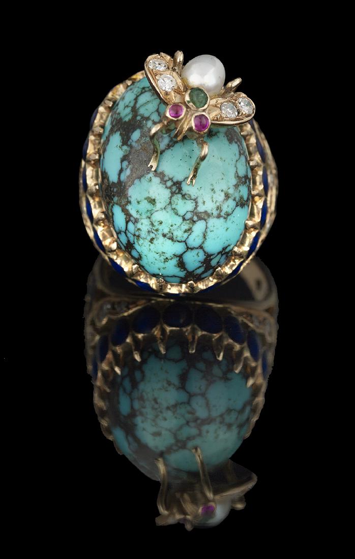 Whimsical Turquoise Ring (1 of 2)