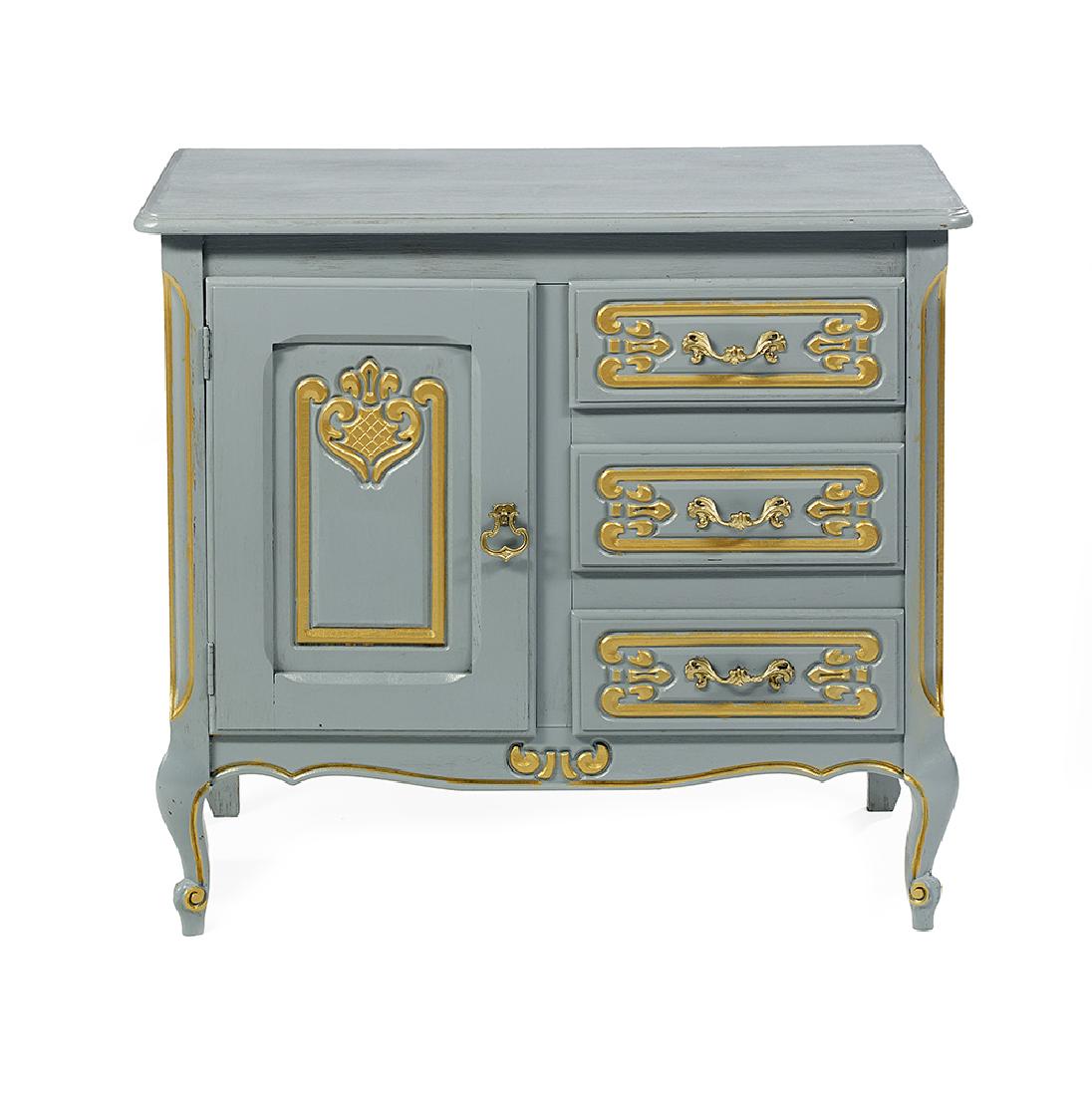 Painted and Parcel-Gilt Side Cabinet (1 of 2)