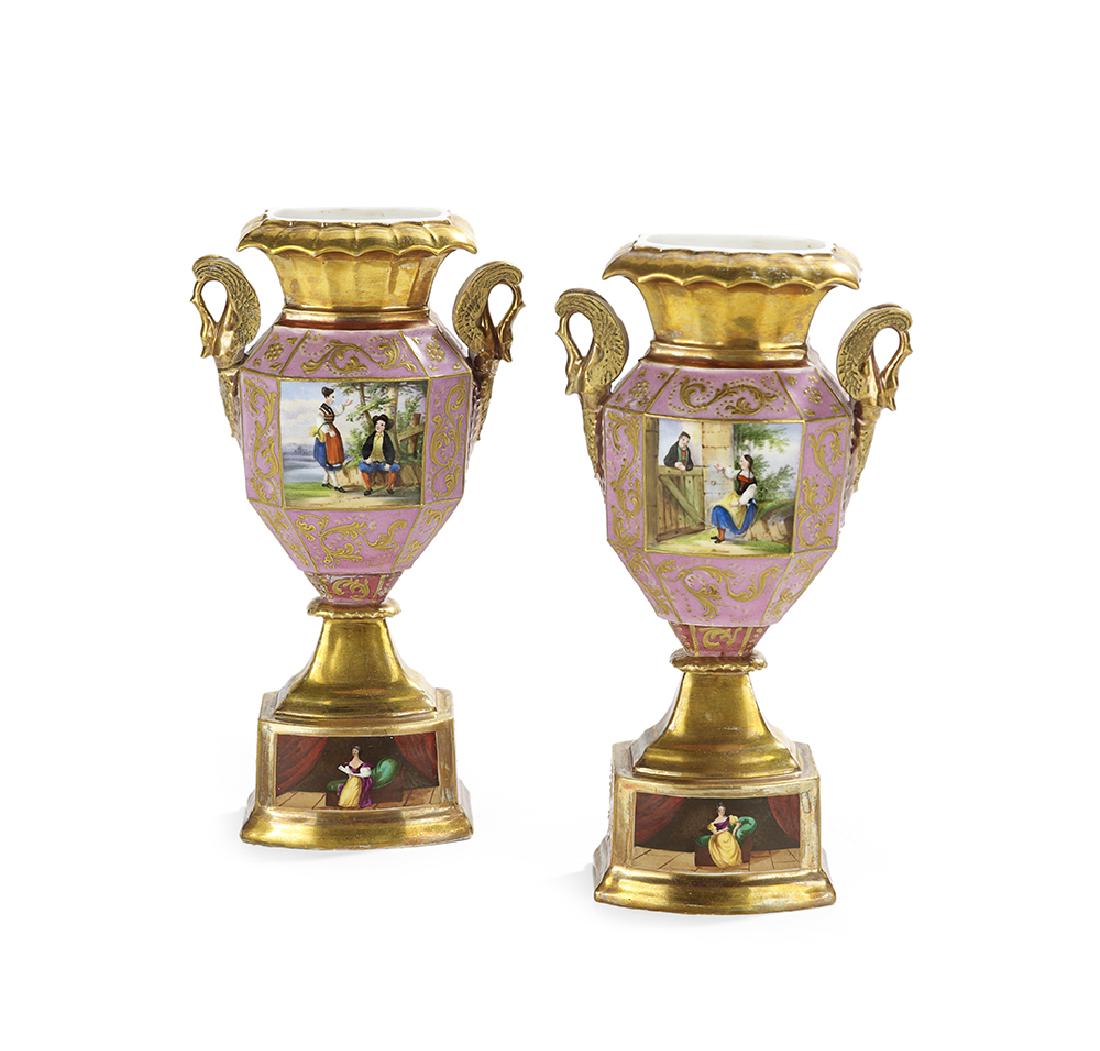 Pair of Paris Porcelain Urns (1 of 2)