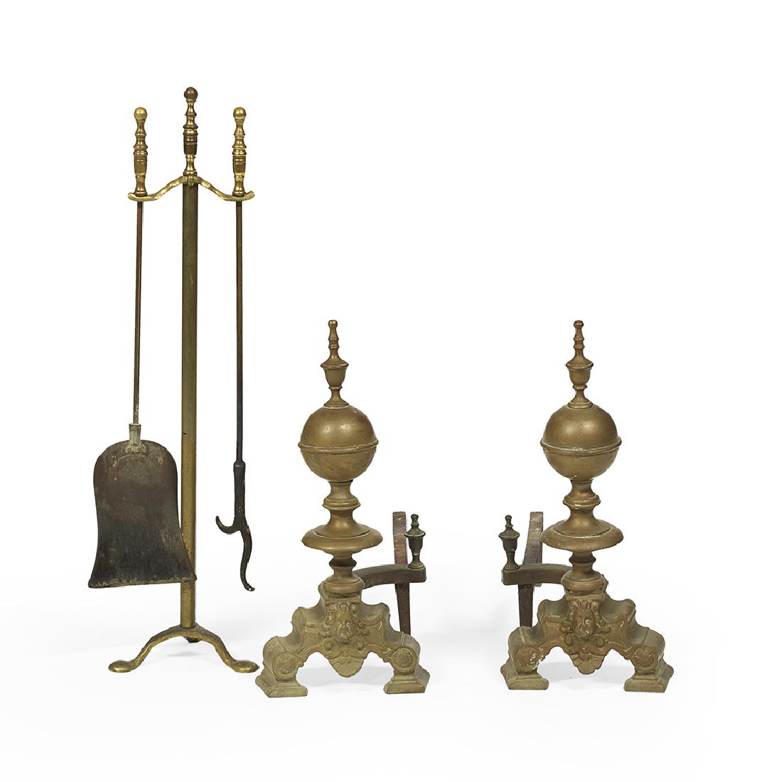 Collection of Brass Fireplace Implements (1 of 2)