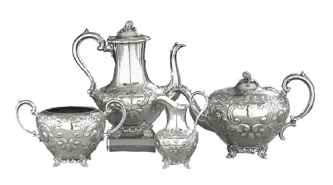 Victorian Silverplate Coffee and Tea Set (1 of 1)