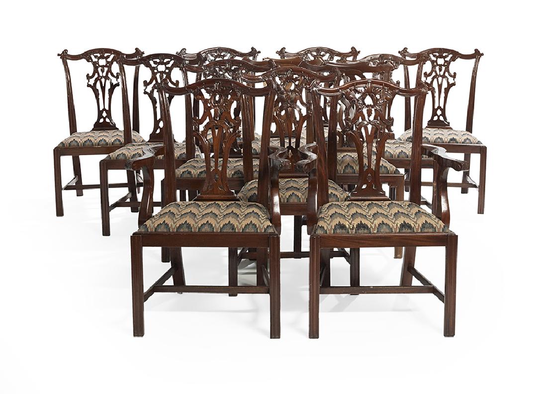 Twelve George III-Style Mahogany Chairs (1 of 2)