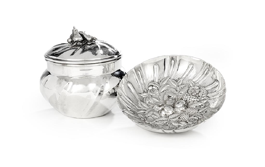 2 Pieces of American Fruit-Decorated Silverplate (1 of 1)
