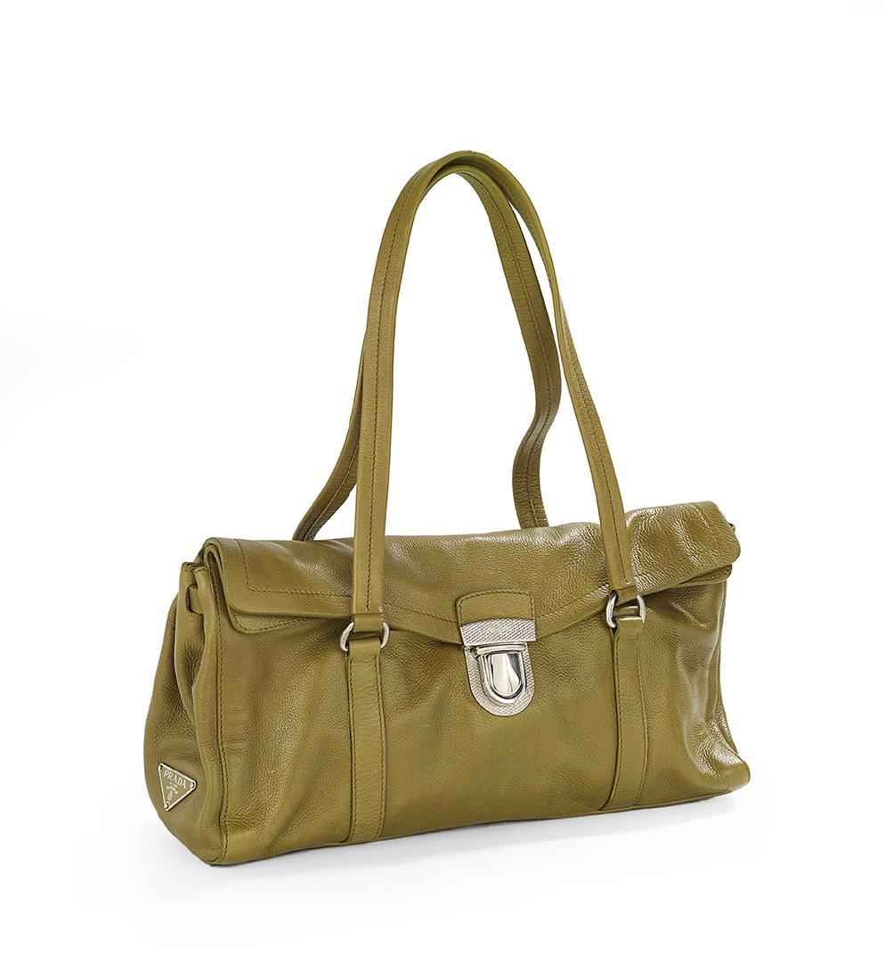Prada Olive Green Cervo "Easy Bag" (1 of 1)