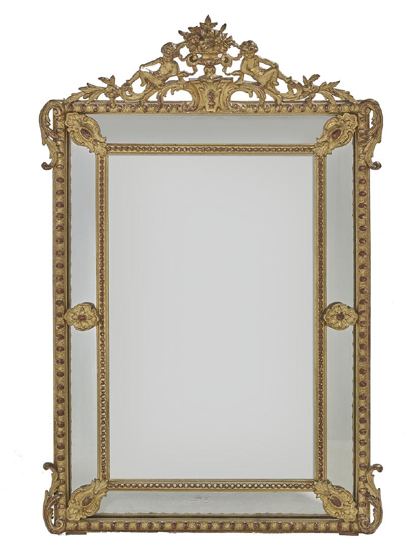 French Giltwood Cushion Mirror (1 of 2)
