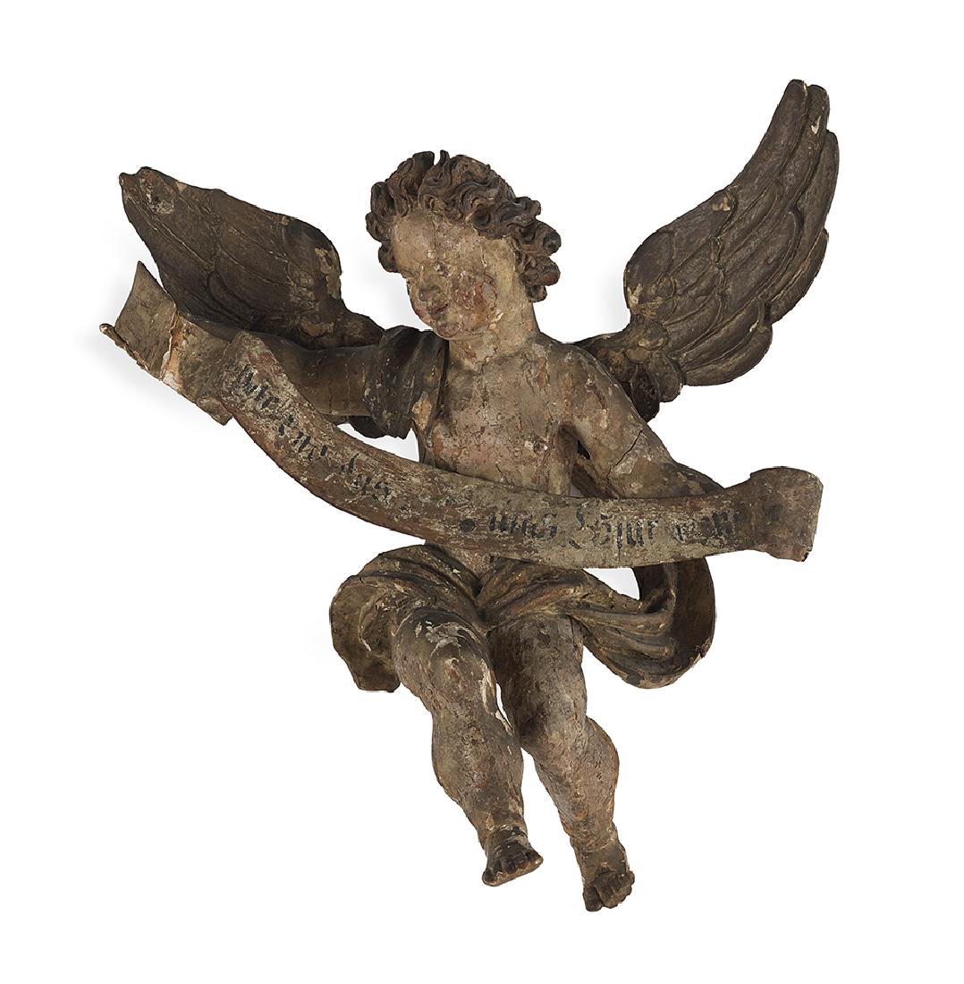 Carved and Painted Figure of an Angel (1 of 1)