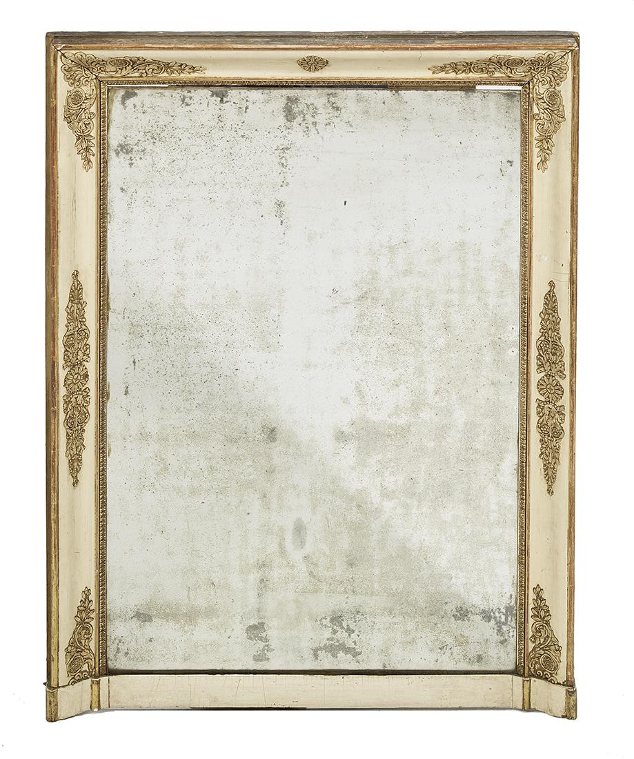 French Painted and Parcel-Gilt Mantel Mirror (1 of 1)