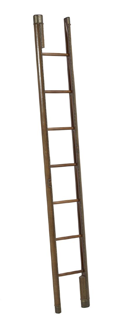 Handsome English Mahogany Folding Library Ladder (1 of 2)