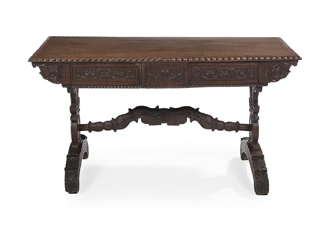 Anglo-Colonial Rosewood & Mahogany Writing Table (1 of 3)