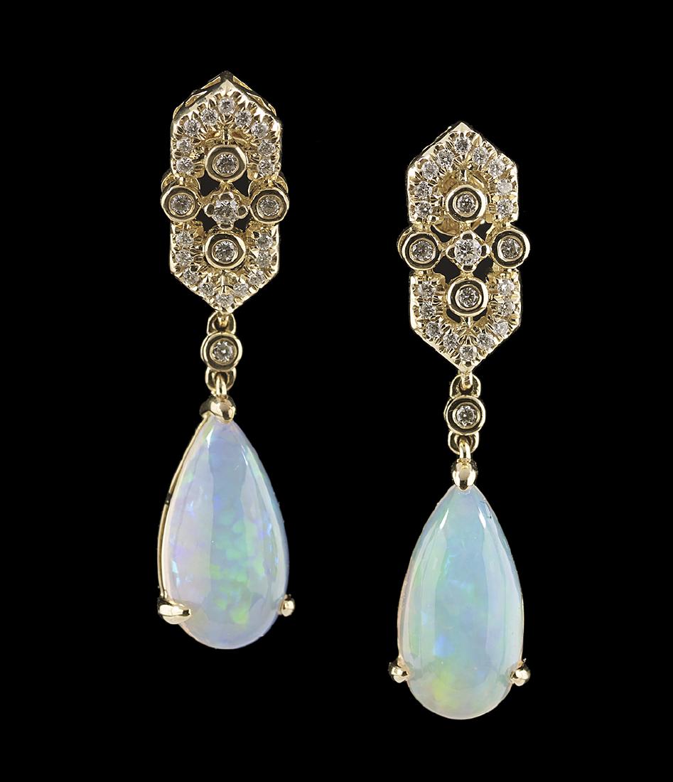 Opal and Diamond Earrings (1 of 1)