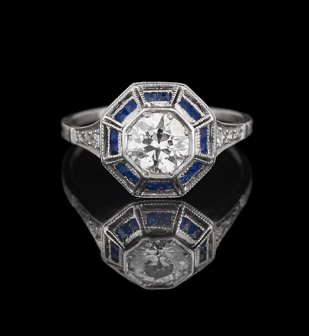 Diamond and Sapphire Ring (1 of 1)