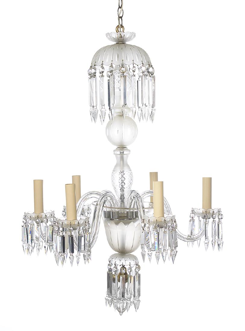 Franco-Bohemian Frosted Crystal Chandelier (1 of 1)
