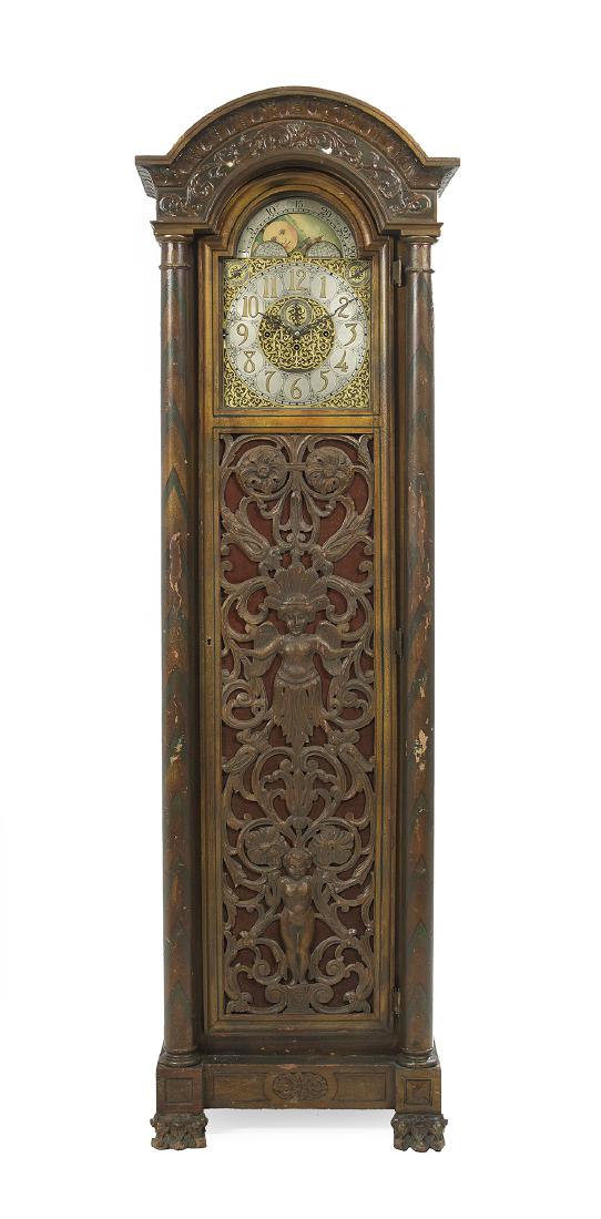 American Polychromed Tall Case Clock (1 of 6)