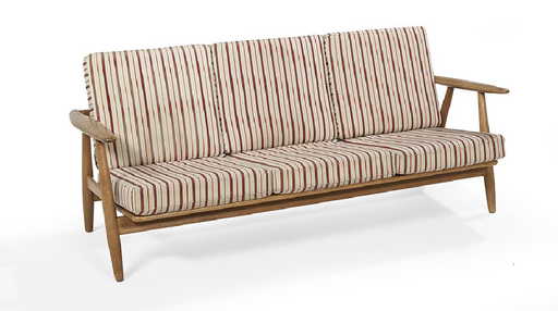 Vintage Hans Wegner G 240 Oak Cigar Sofa